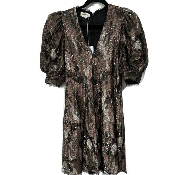 ZADIG & VOLTAIRE Royal Sequin Camo-Print A-Line Mini Dress Size XS NWT - Picture 7 of 12